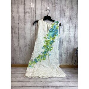 acubi mermaidcore fairycore J. McLaughin Women Shift Dress Size 6 White Green